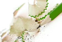 Pencil with shavings