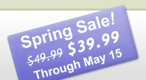 Spring sale! $39.99&mdash;Ends Thursday, May 15